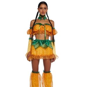 Pineapple Costume Set tropical Treat Dolls kill Size xL NWt